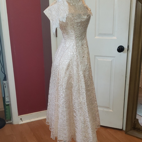 Cachet by Bari Protas lace Prom Dress 1980's - Picture 13 of 16